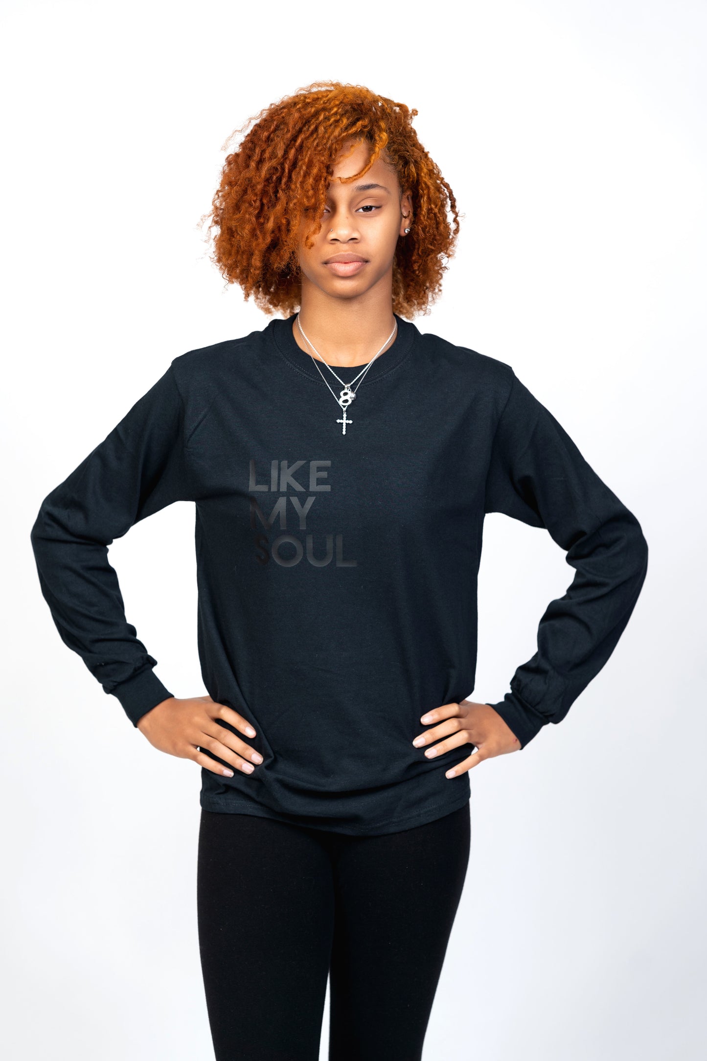 Like My Soul Tee-Black on Black