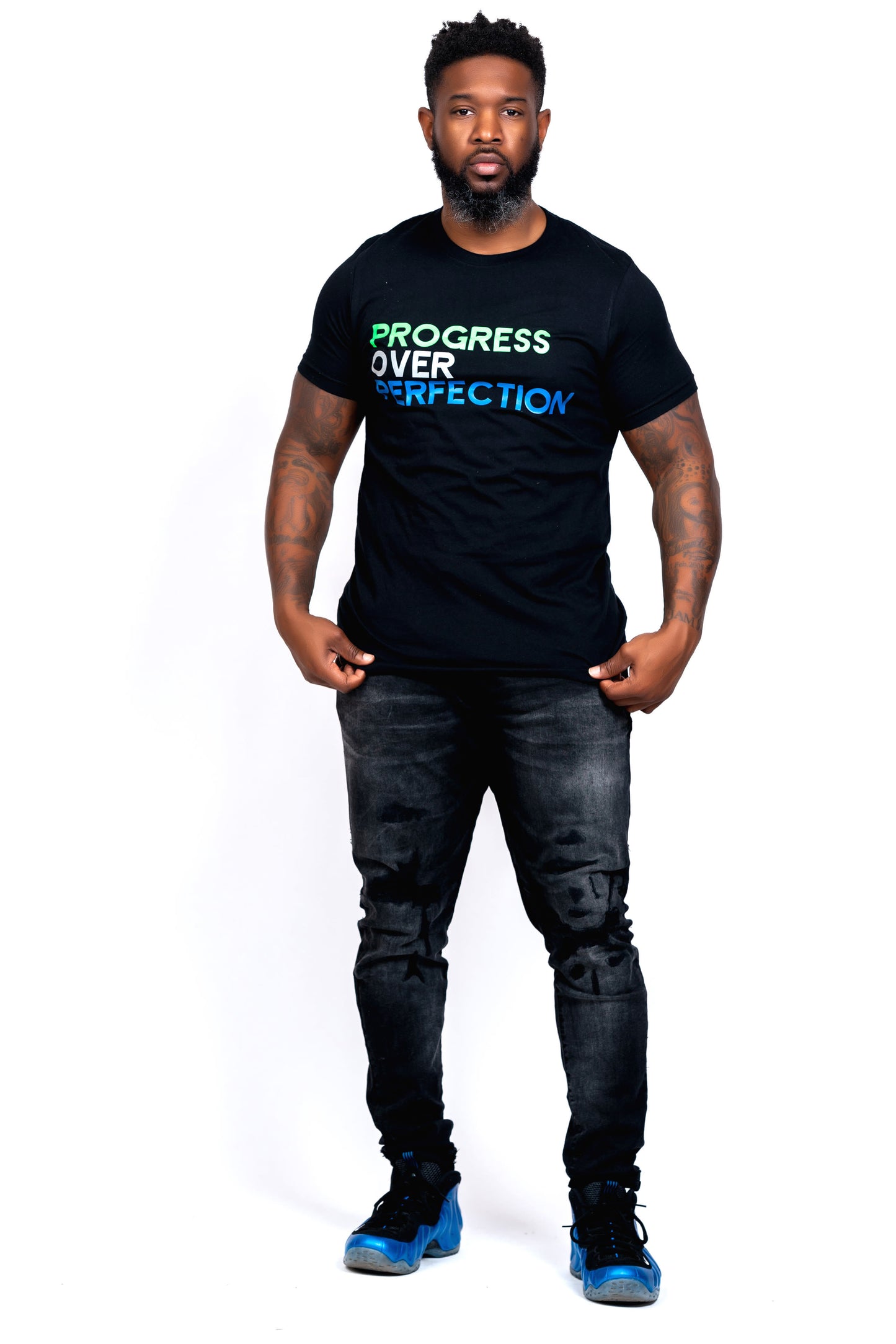 Progress Over Perfection Tee - Black